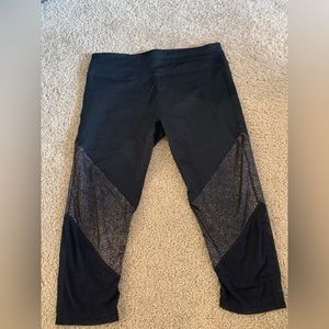 Fabletics Capri leggings with gold glitter